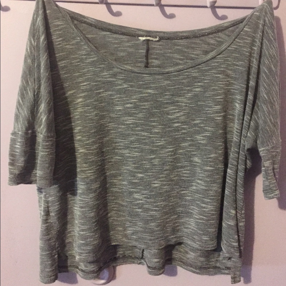 Black and White Striped Crop Top